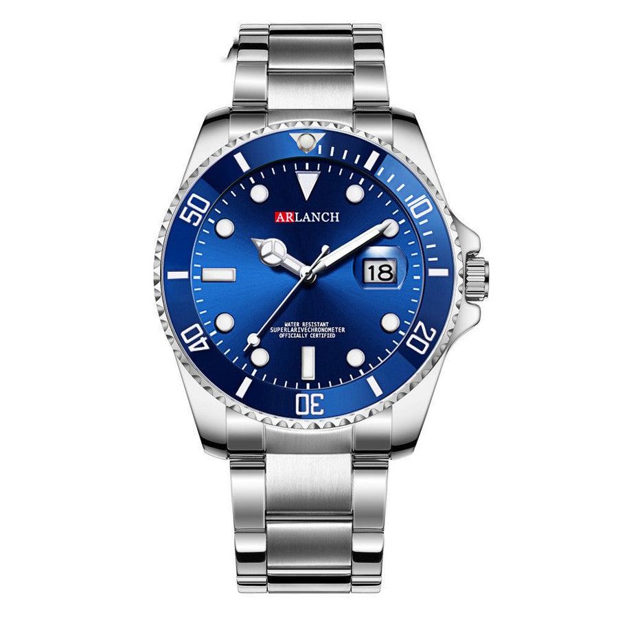 Men’s Sports & Leisure Stainless Steel Quartz Watch – Water Resistant - Elysian Bijoux