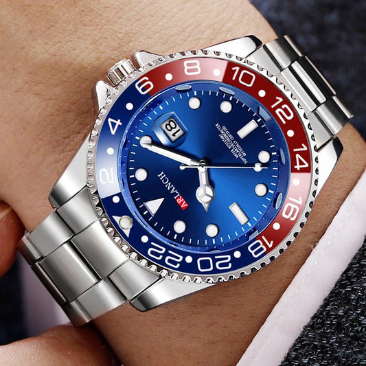 Men’s Sports & Leisure Stainless Steel Quartz Watch – Water Resistant - Elysian Bijoux