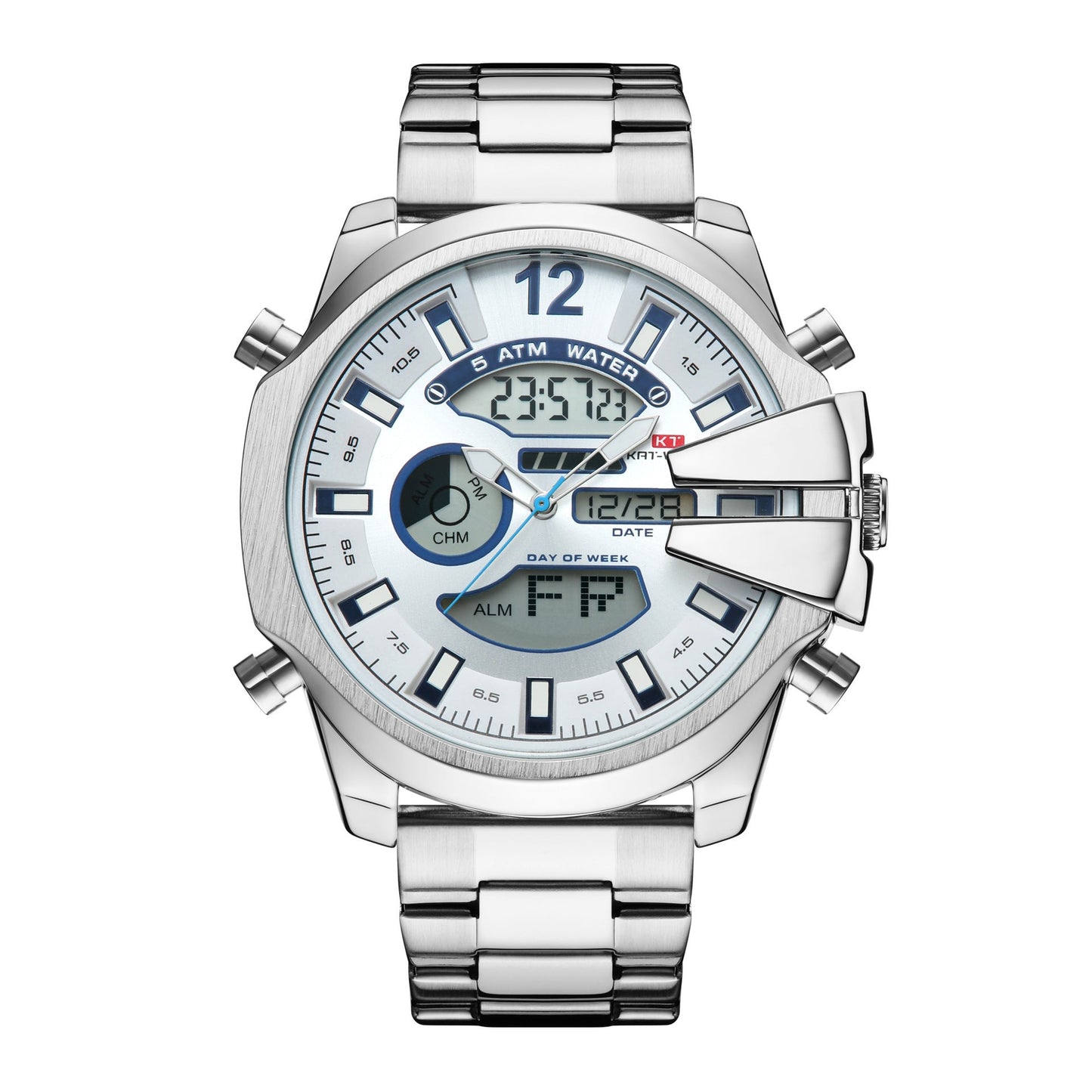 Men’s Sports & Leisure Stainless Steel Quartz Watch – Water Resistant - Elysian Bijoux