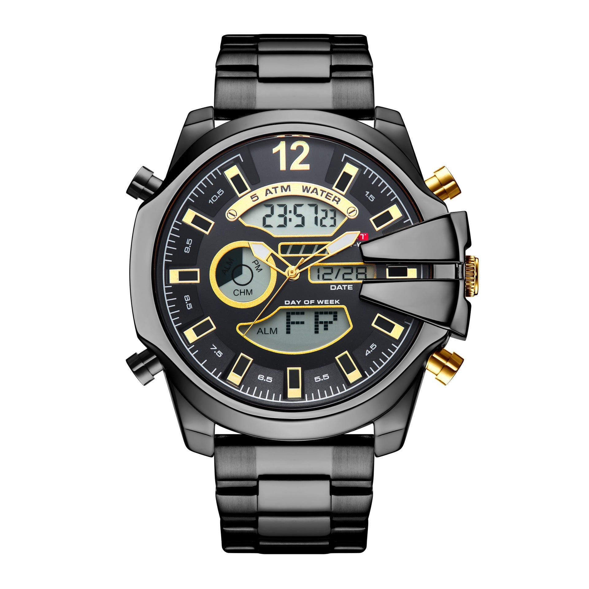 Men’s Sports & Leisure Stainless Steel Quartz Watch – Water Resistant - Elysian Bijoux