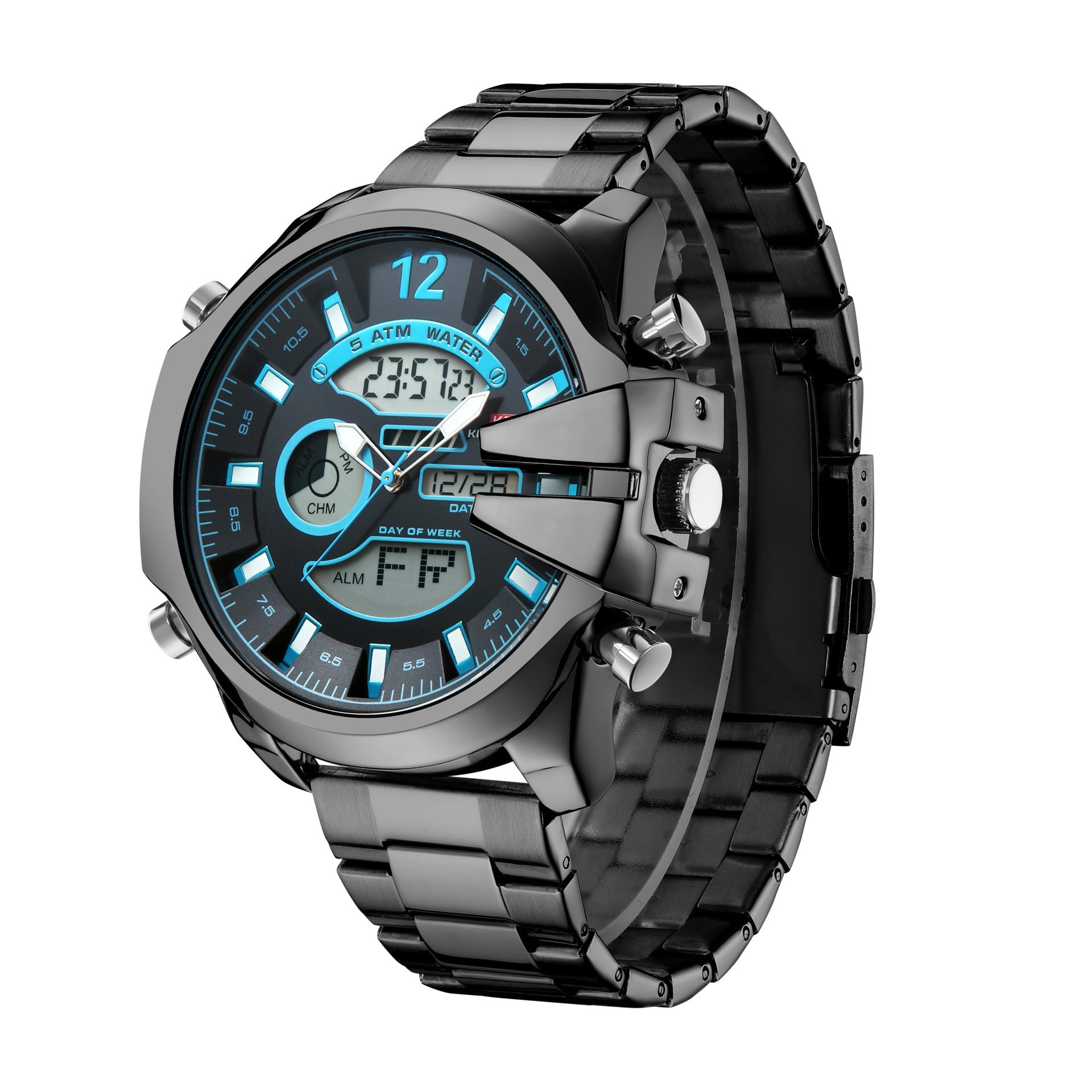 Men’s Sports & Leisure Stainless Steel Quartz Watch – Water Resistant - Elysian Bijoux