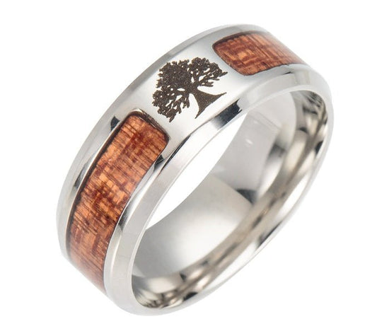 Men’s Stainless Steel Rings – Tree of Life | Cross | Masonic - Elysian Bijoux