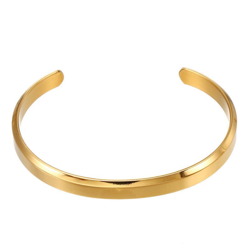 Men’s Titanium Steel Bracelet – Simple Geometric Watch Accessory - Elysian Bijoux