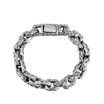 Meteorite Crater Titanium Steel Bracelet – Bold Hip Hop Style - Elysian Bijoux