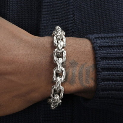 Meteorite Crater Titanium Steel Bracelet – Bold Hip Hop Style - Elysian Bijoux