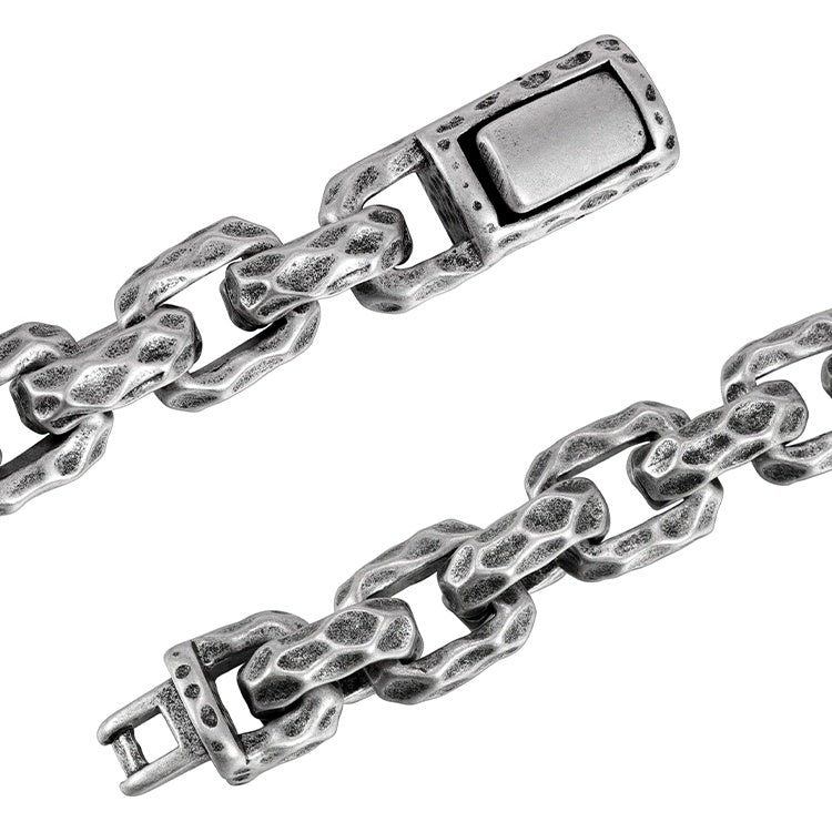 Meteorite Crater Titanium Steel Bracelet – Bold Hip Hop Style - Elysian Bijoux