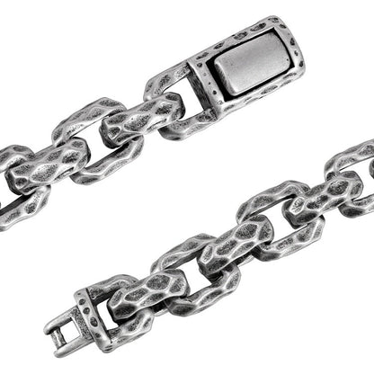 Meteorite Crater Titanium Steel Bracelet – Bold Hip Hop Style - Elysian Bijoux