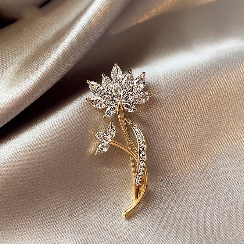 New Alloy Brooch – High - End Niche Corsage Pin for Suits & Coats - Elysian Bijoux