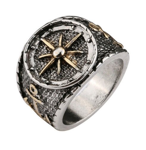 New Arrival King & Queen Crown Signet Ring – Vintage Silver Carved Punk Jewelry - Elysian Bijoux