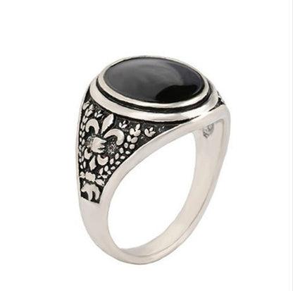 New Arrival King & Queen Crown Signet Ring – Vintage Silver Carved Punk Jewelry - Elysian Bijoux
