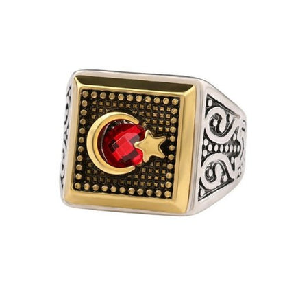 New Arrival King & Queen Crown Signet Ring – Vintage Silver Carved Punk Jewelry - Elysian Bijoux
