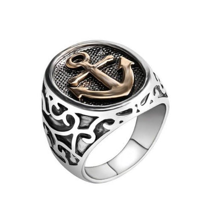New Arrival King & Queen Crown Signet Ring – Vintage Silver Carved Punk Jewelry - Elysian Bijoux