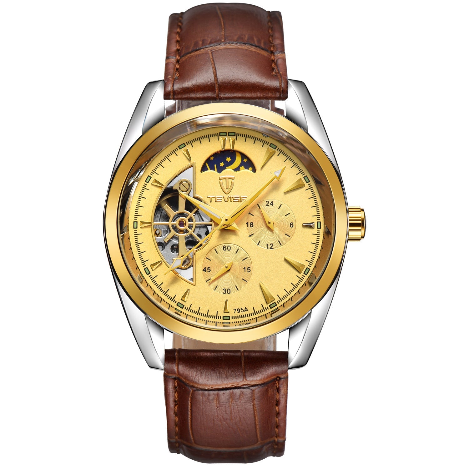 P Katwis™ Tourbillon Men’s Automatic Mechanical Watch – Starburst Design - Elysian Bijoux