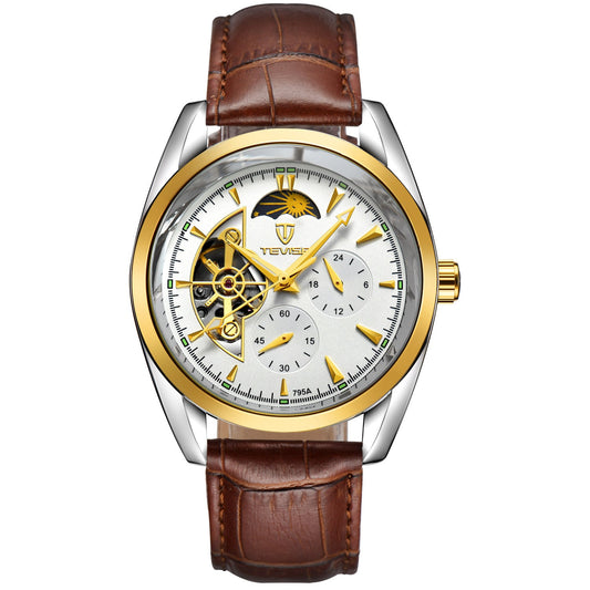 P Katwis™ Tourbillon Men’s Automatic Mechanical Watch – Starburst Design - Elysian Bijoux