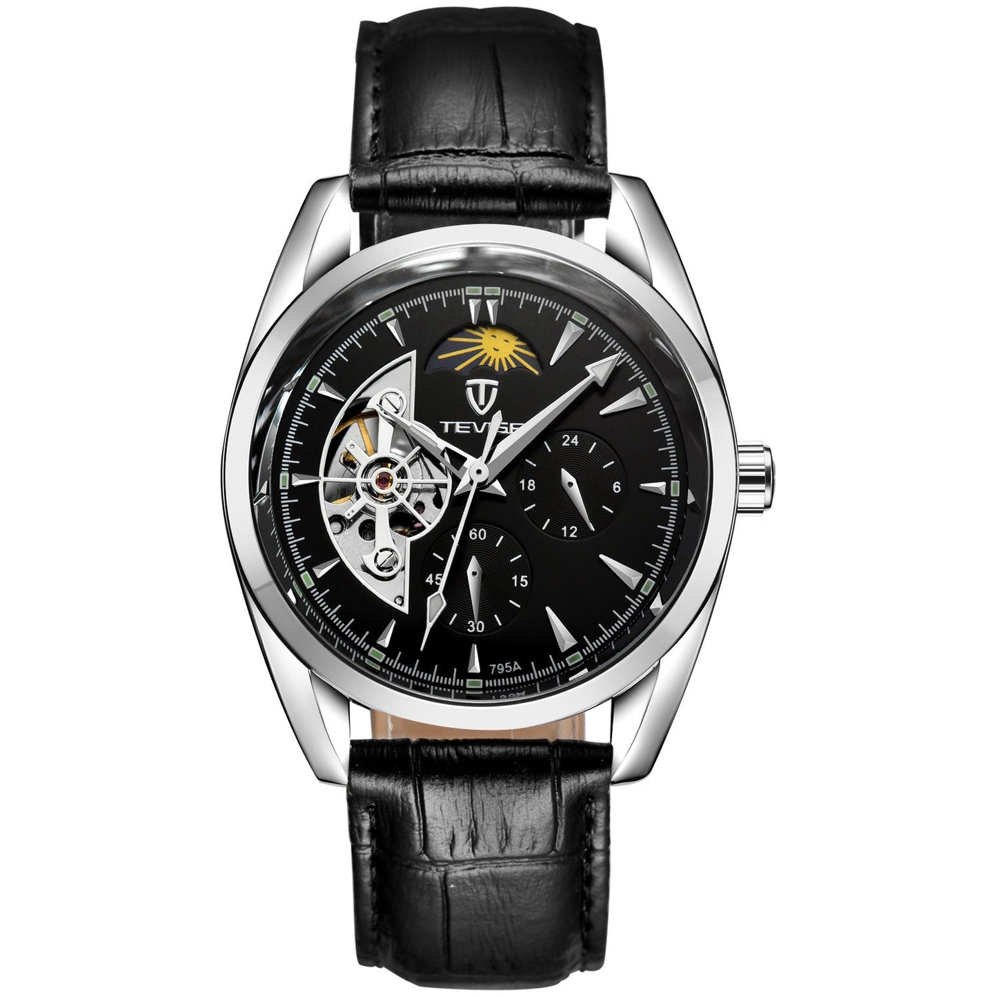 P Katwis™ Tourbillon Men’s Automatic Mechanical Watch – Starburst Design - Elysian Bijoux