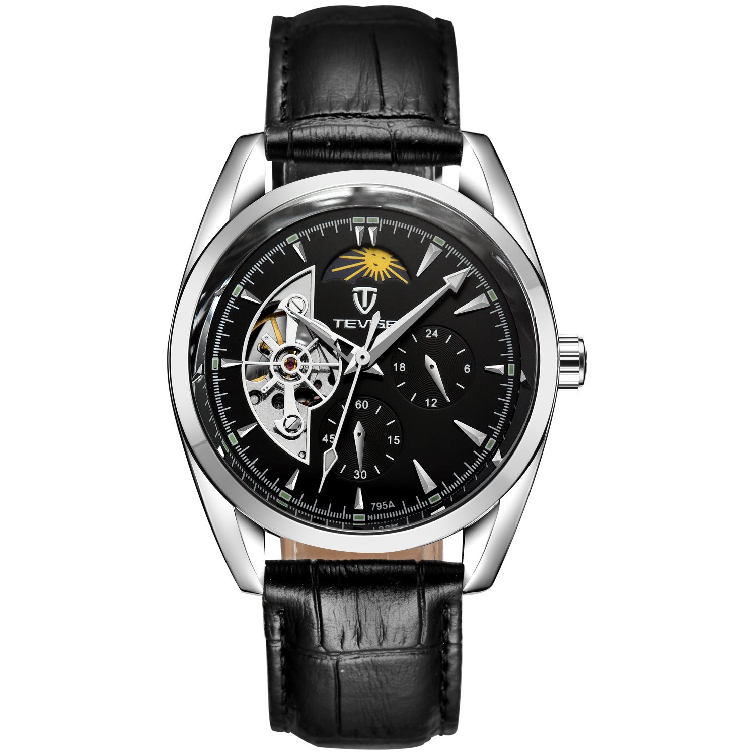 P Katwis™ Tourbillon Men’s Automatic Mechanical Watch – Starburst Design - Elysian Bijoux