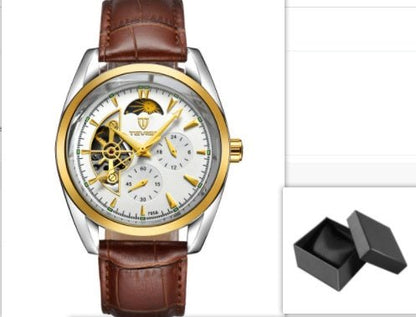 P Katwis™ Tourbillon Men’s Automatic Mechanical Watch – Starburst Design - Elysian Bijoux