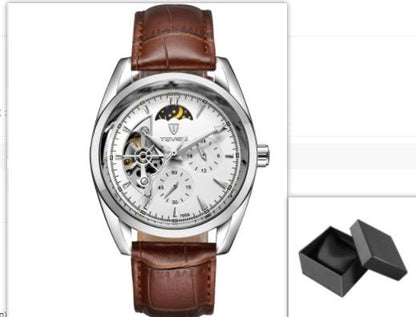 P Katwis™ Tourbillon Men’s Automatic Mechanical Watch – Starburst Design - Elysian Bijoux