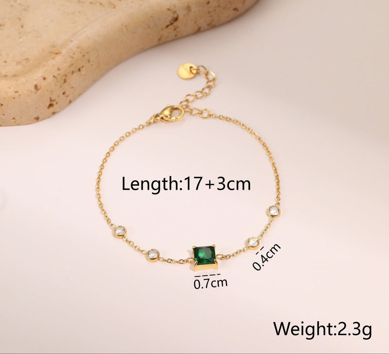 Paris Carré Minimal Bracelet - Elysian Bijoux