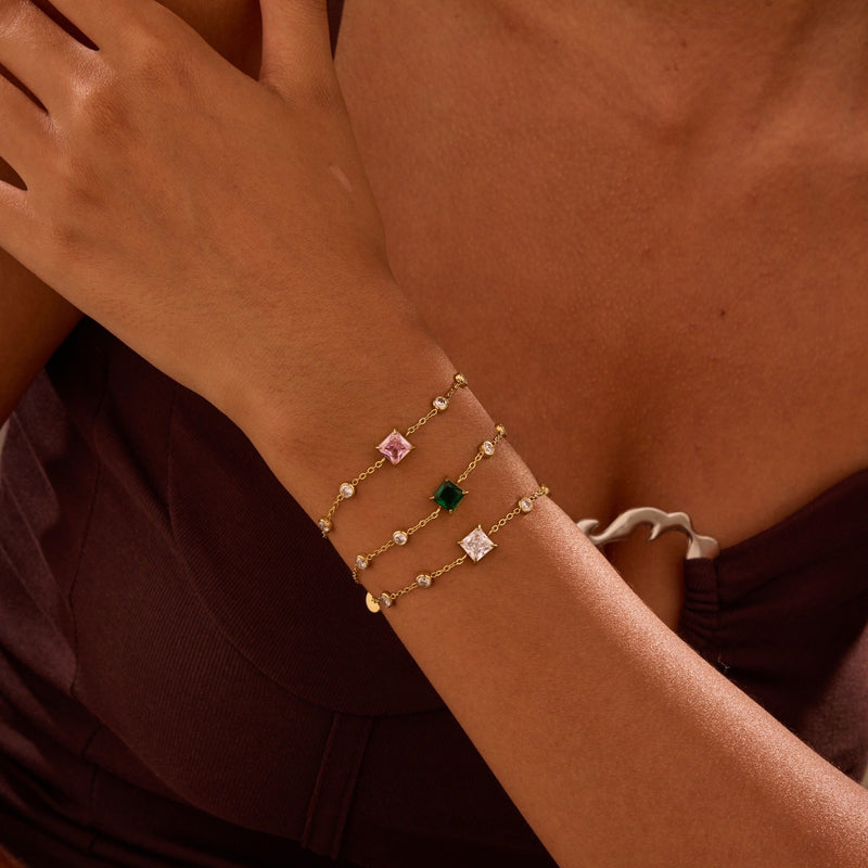 Paris Carré Minimal Bracelet - Elysian Bijoux