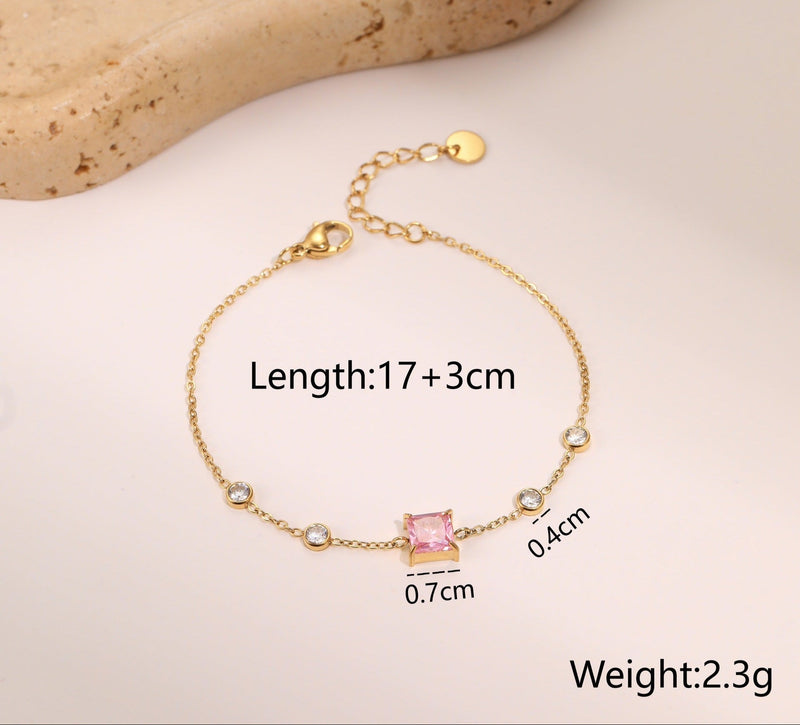 Paris Carré Minimal Bracelet - Elysian Bijoux