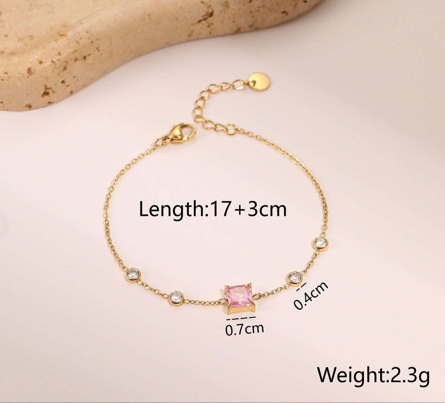 Paris Carré Minimal Bracelet - Elysian Bijoux