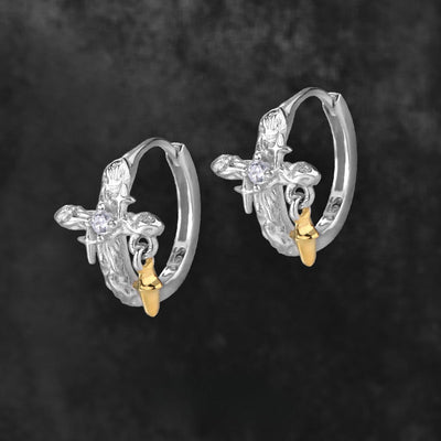 Personalized Ins Cold Style All - Match XINGX Cross Earrings - Elysian Bijoux