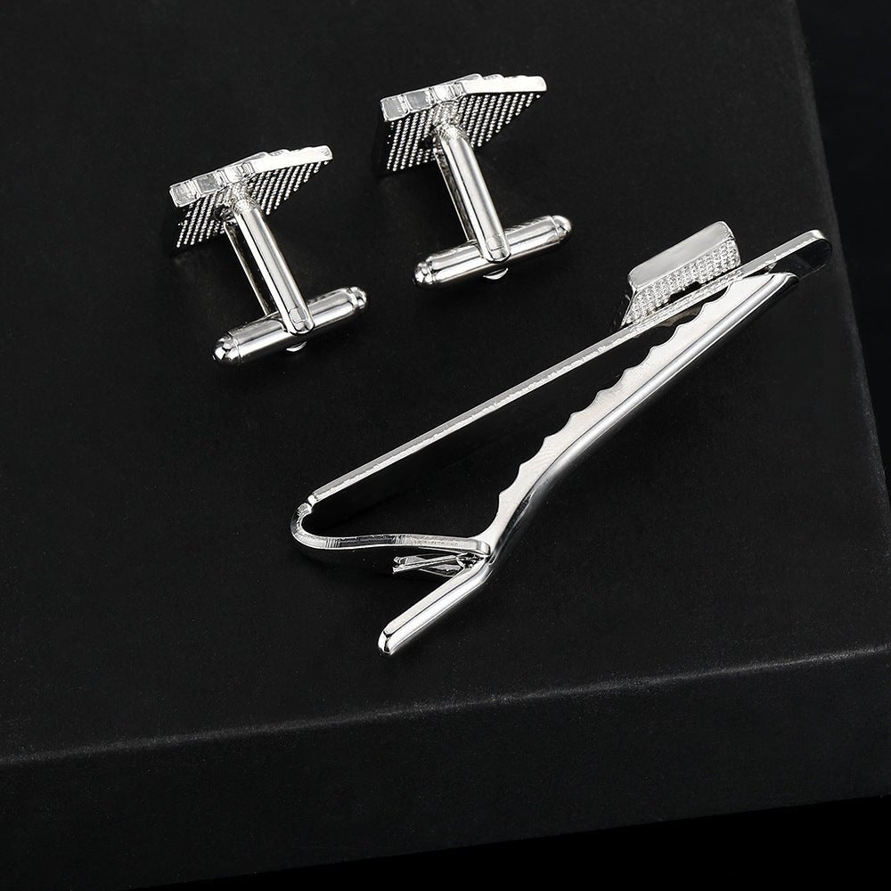 Poker Cufflinks & Tie Clip Business Set – Classic Gift for Men - Elysian Bijoux