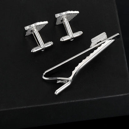 Poker Cufflinks & Tie Clip Business Set – Classic Gift for Men - Elysian Bijoux