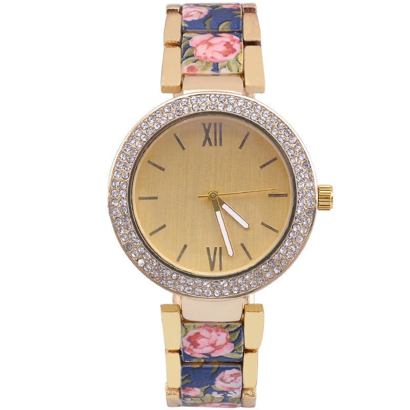 PrintGlam Diamond Accent Steel Watch - Elysian Bijoux