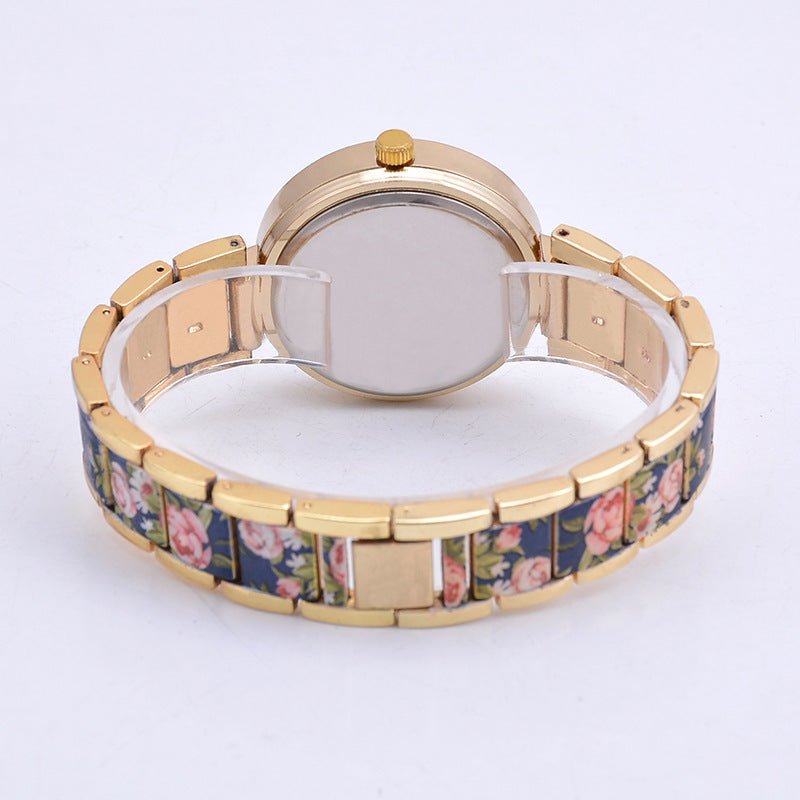 PrintGlam Diamond Accent Steel Watch - Elysian Bijoux