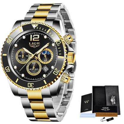 Quartz Men’s Sports Waterproof Chronograph Watch – Multi - Function Precision - Elysian Bijoux