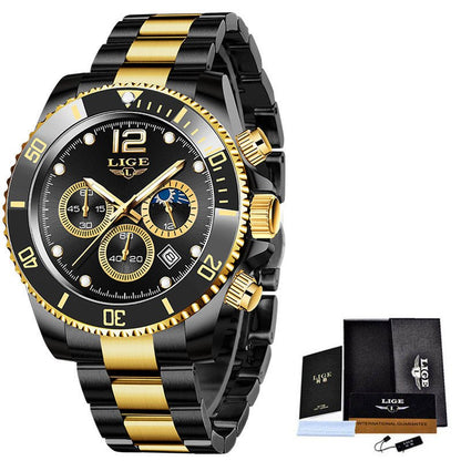 Quartz Men’s Sports Waterproof Chronograph Watch – Multi - Function Precision - Elysian Bijoux