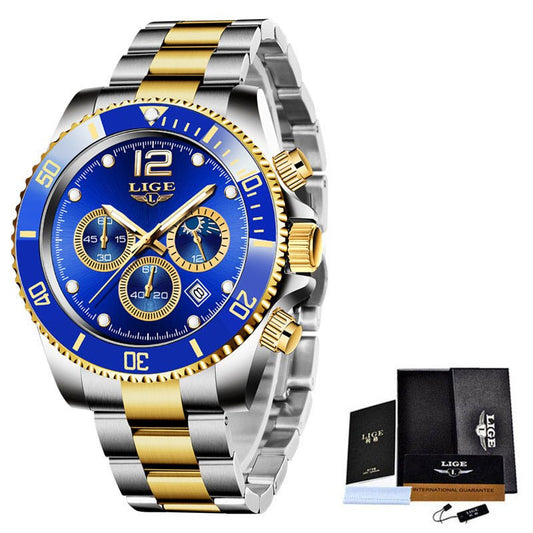 Quartz Men’s Sports Waterproof Chronograph Watch – Multi - Function Precision - Elysian Bijoux