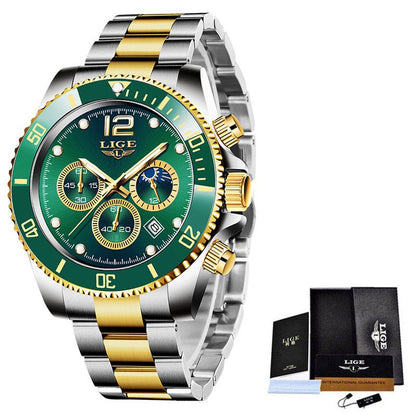 Quartz Men’s Sports Waterproof Chronograph Watch – Multi - Function Precision - Elysian Bijoux