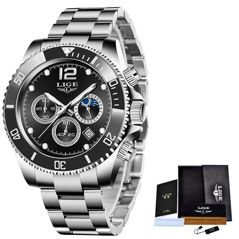 Quartz Men’s Sports Waterproof Chronograph Watch – Multi - Function Precision - Elysian Bijoux