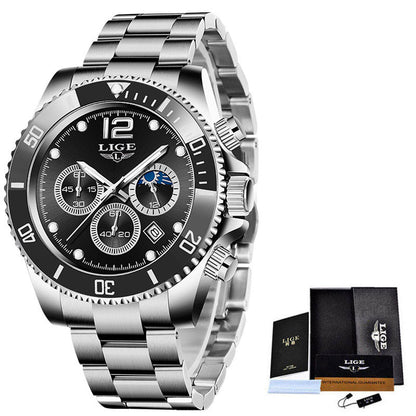 Quartz Men’s Sports Waterproof Chronograph Watch – Multi - Function Precision - Elysian Bijoux
