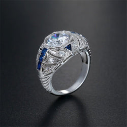 Sapphire Elegance Sterling Ring - Elysian Bijoux