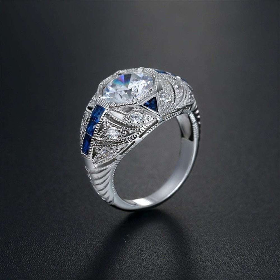 Sapphire Elegance Sterling Ring - Elysian Bijoux