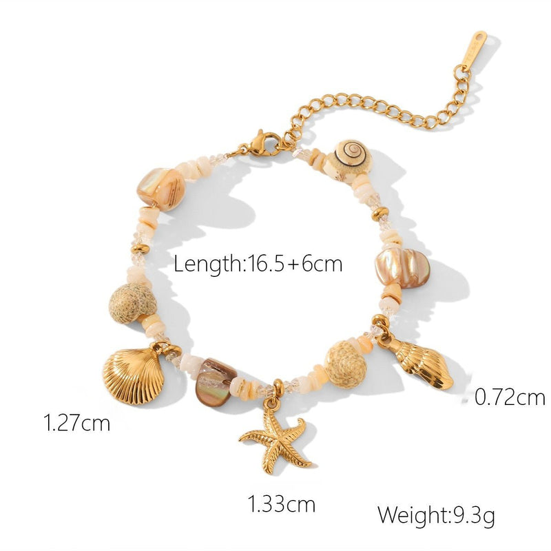 SeaLine Conch & Star Bracelet - Elysian Bijoux
