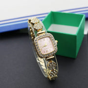 Special Interest Light Luxury Fully - Jewelled Square Fashion Watch - Elysian Bijoux