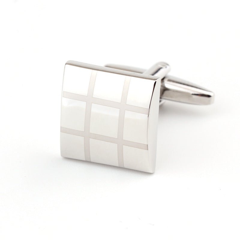 Square Plaid French Shirt Men’s Cufflinks - Elysian Bijoux