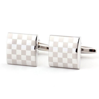Square Plaid French Shirt Men’s Cufflinks - Elysian Bijoux