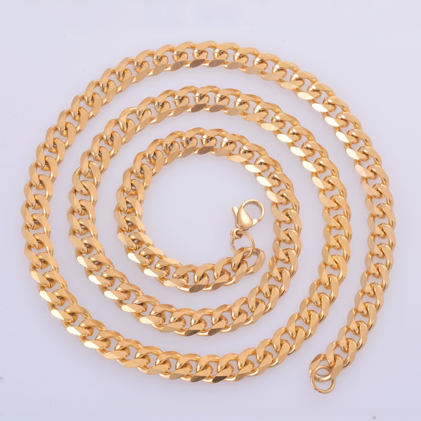 Stainless Steel Six - Sided Grinding Keel Chain - Elysian Bijoux
