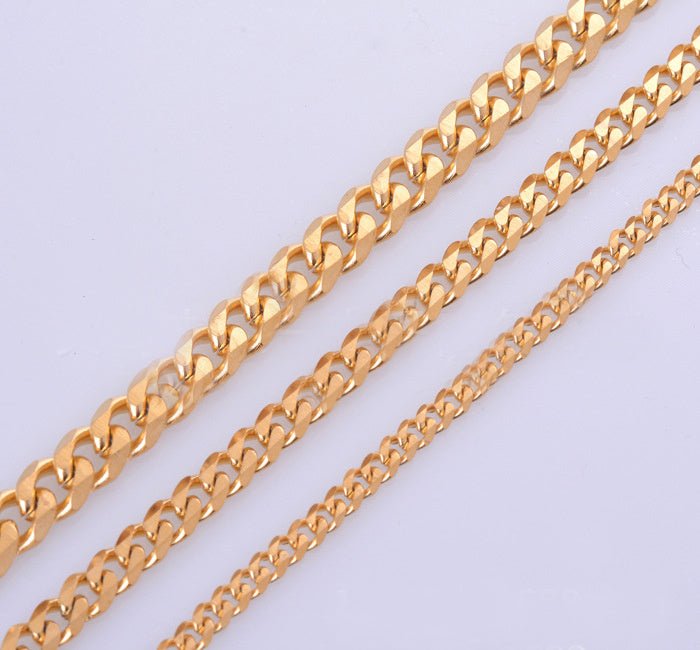 Stainless Steel Six - Sided Grinding Keel Chain - Elysian Bijoux