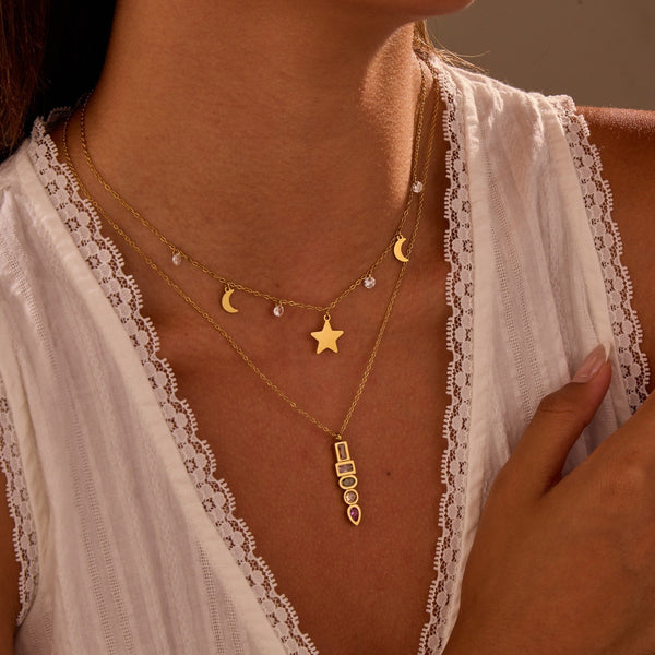 Stellar Gleam Aurora Star Pendant - Elysian Bijoux
