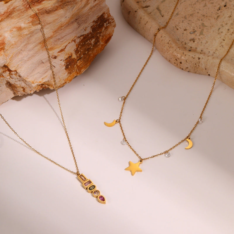 Stellar Gleam Aurora Star Pendant - Elysian Bijoux
