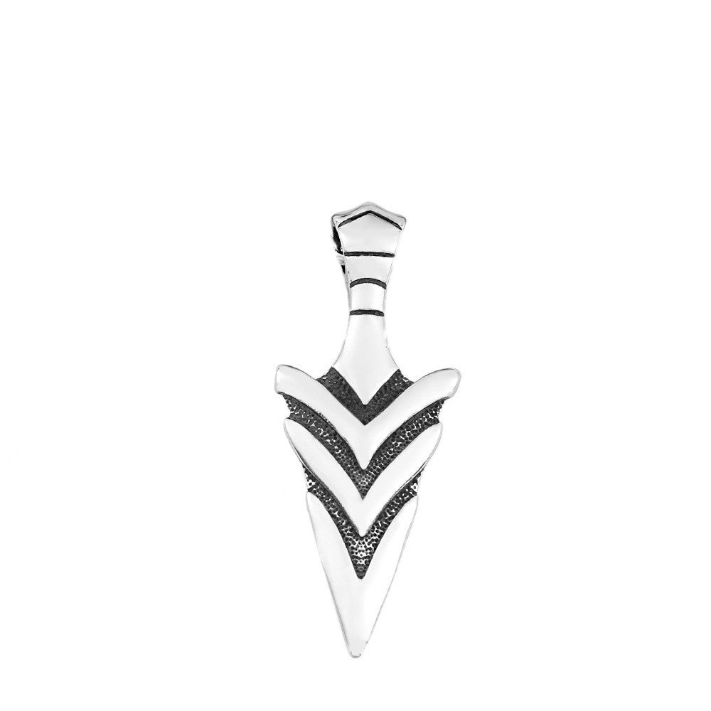 Triangle Spear Stainless Steel Necklace for Men - Elysian Bijoux