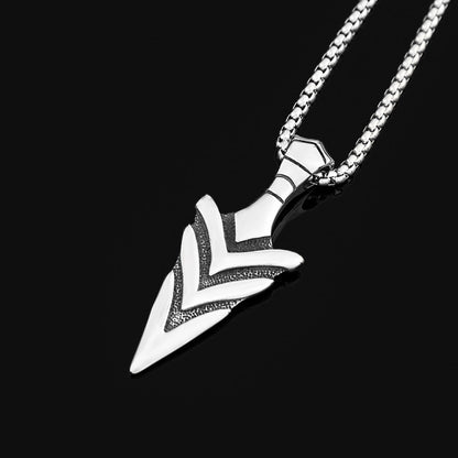 Triangle Spear Stainless Steel Necklace for Men - Elysian Bijoux