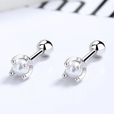 Twila Clover 925 Sterling Silver Twist Stud Earrings - Elysian Bijoux